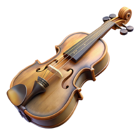 impressive abstract Floating Violin Isolated on Transparent Background high quality png