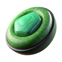 wonderful rustic Floating Virtual Button Green Light Isolated high quality png