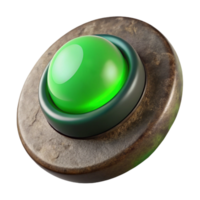 extraordinary modern Floating Virtual Button Green Light Isolated authentic png