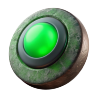 extraordinary contemporary Floating Virtual Button Green Light Isolated high quality png