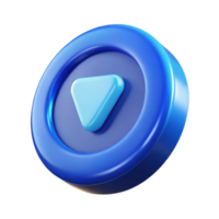 stunning creative Floating Virtual Button Icon Blue Color Isolated Element detailed png