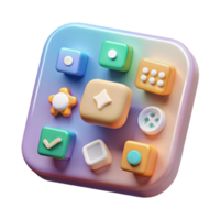 magnificent abstract Floating Virtual Interface Icons Isolated with Soft Glow authentic png