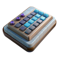 serene artistic Floating Virtual Keyboard Side View Isolated authentic png