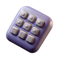 elegant vintage Floating Virtual Keyboard Numeric Keypad Isolated high resolution png