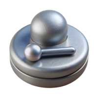 magnificent traditional Floating Virtual Slider Control Silver Finish Isolated png