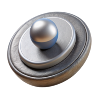 magnificent traditional Floating Virtual Slider Control Silver Finish Isolated detailed png