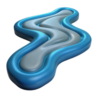 beautiful classic Flowing River Pattern Isolated on Transparent Background premium png