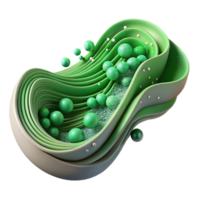 elegant artistic Flowing Data Stream Visualization with Green Hues high quality png