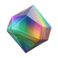 impressive abstract Fluorite Crystal Cutout with Rainbow Hues original png