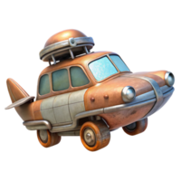 impressive rustic Flying Car Side View Transparent Background high quality png