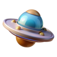 impressive vintage Flying Saucer with Open Hatch Transparent Element original png