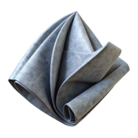 vibrant rustic Folded Gray Napkin Side View Transparent Background detailed png