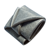 vibrant abstract Folded Gray Napkin Side View Transparent Background authentic png