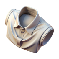 serene modern Folded White Shirt Top View Isolated png