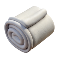 beautiful artistic Folded White Towel Side View Isolated authentic png