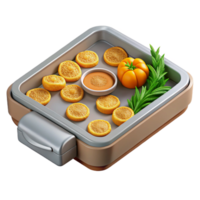 serene classic Food Dehydrator Tray with Herbs Isolated detailed png
