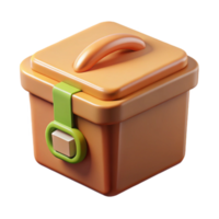 stunning rustic Food Donation Box Closed Lid Isolated Cutout detailed png