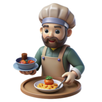 serene classic Food Fabricator Producing a Dish Isolated authentic png