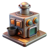 magnificent minimalist Food Fabricator with Digital Controls Isolated high resolution png