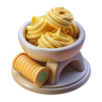 serene creative Food Replicator Creating Pasta Isolated professional png