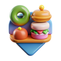 magnificent abstract Food Sharing Platform Icon Colorful Design Isolated authentic png