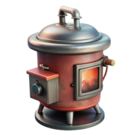 extraordinary minimalist Food Smoker Front View Isolated on Transparent Background png