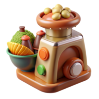 beautiful modern Food Synthesizer Creating a Meal Isolated high resolution png