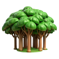 dramatic contemporary Forest Canopy Dense Green Isolated Cutout professional png