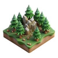 dramatic abstract Forest Terrain Isolated Element Top Down Perspective professional png