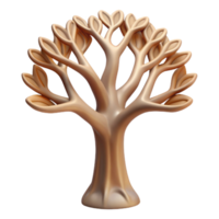 impressive artistic Fractal Tree Design Cutout with Transparent Background professional png