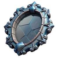 serene traditional Fractured Mirror Frame Isolated with Ornate Design genuine png