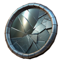 elegant artistic Fractured Mirror Isolated with Sharp Edges professional png