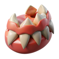 beautiful abstract Fractured Teeth Isolated with Sharp Points original png