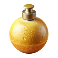elegant creative Fragrant Citrus Scent Visualization Transparent Background Yellow Hues png
