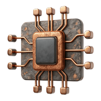 serene rustic Front View Circuitry Design Isolated Element professional png