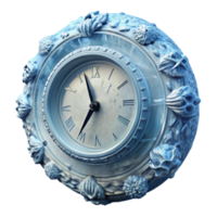 extraordinary traditional Frozen Clock Face Ice Covered Transparent Background detailed png