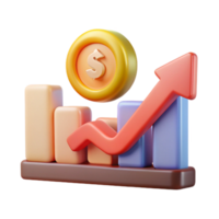 impressive artistic Fundraising Chart Upward Trend Transparent Background png