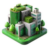 serene abstract Future Architecture Cutout with Innovative Green Features original png