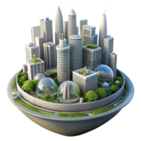 vibrante resumen futuro ciudad biofílico arquitectura transparente antecedentes alto resolución png