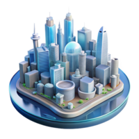 magnificent modern Future Cityscape Visualization Transparent Background with Realistic Rendering high quality png