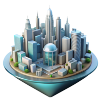 magnificent classic Future Cityscape Visualization Transparent Background with Realistic Rendering professional png