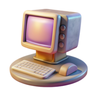 vibrant abstract Future Desktop Computer Sleek Design Element exclusive png