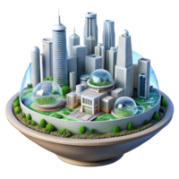 dramatic artistic Future City Sustainable Design Transparent Background png