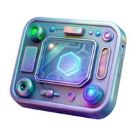 elegant vintage Future Computer Holographic Interface Element premium png