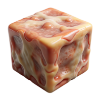 stunning artistic Future Food Cube Gelatinous Texture Isolated Element png
