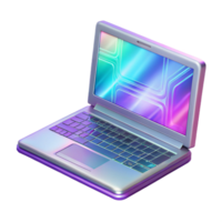 wonderful artistic Future Laptop Holographic Display Transparent Background png