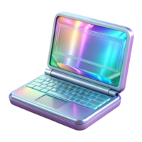 impressive rustic Future Laptop Holographic Display Transparent Background authentic png