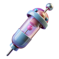 elegant creative Future Medicine Nanobot Syringe Transparent detailed png
