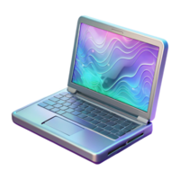 dramatic vintage Future Laptop Holographic Display Transparent Background authentic png