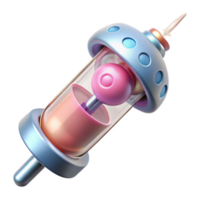 vibrant artistic Future Medicine Nanobot Syringe Transparent premium png